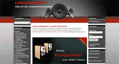 Desktop Screenshot of lautsprecher-berlin-shop.de